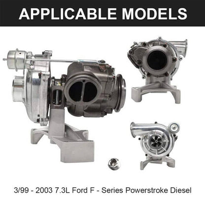 Solidspare Turbo Pedestal+ Exhaust Housing+ Bolts For Ford 99.5-03 Powerstroke Diesel 7.3L