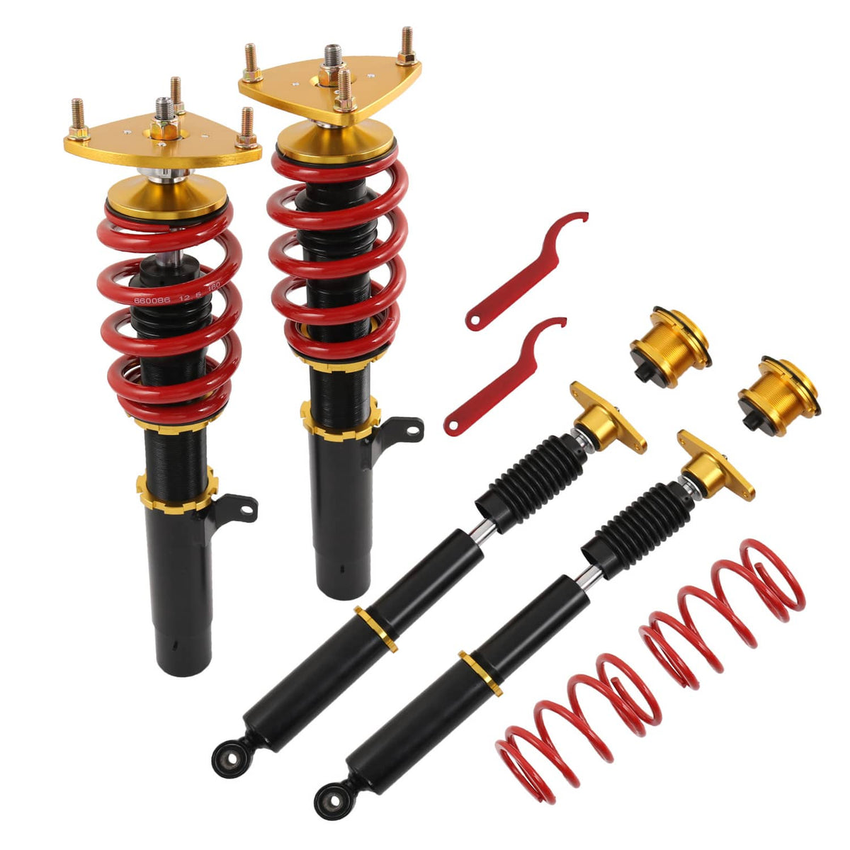 Solidspare Coilovers Suspension Shocks Kit For 2004-2013 Mazda 3 Sedan 4 Door Adj. Height