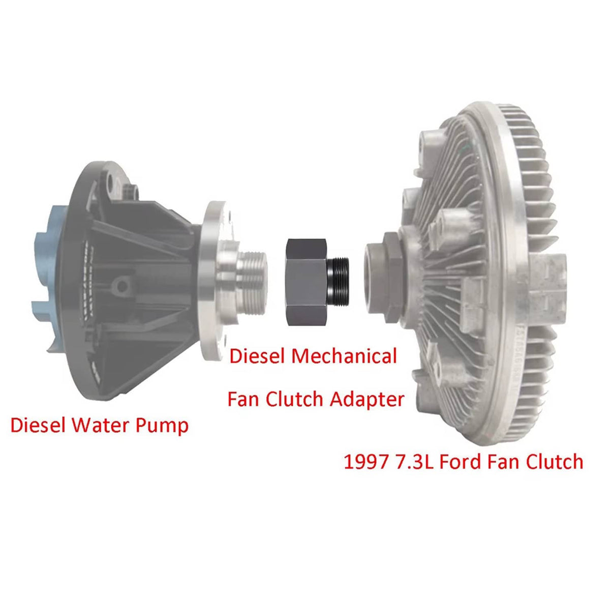 Solid Spare Fan Clutch Adapter for Ford 6.0L to 7.3L Powerstroke Diesel Mechanical 2003-2007