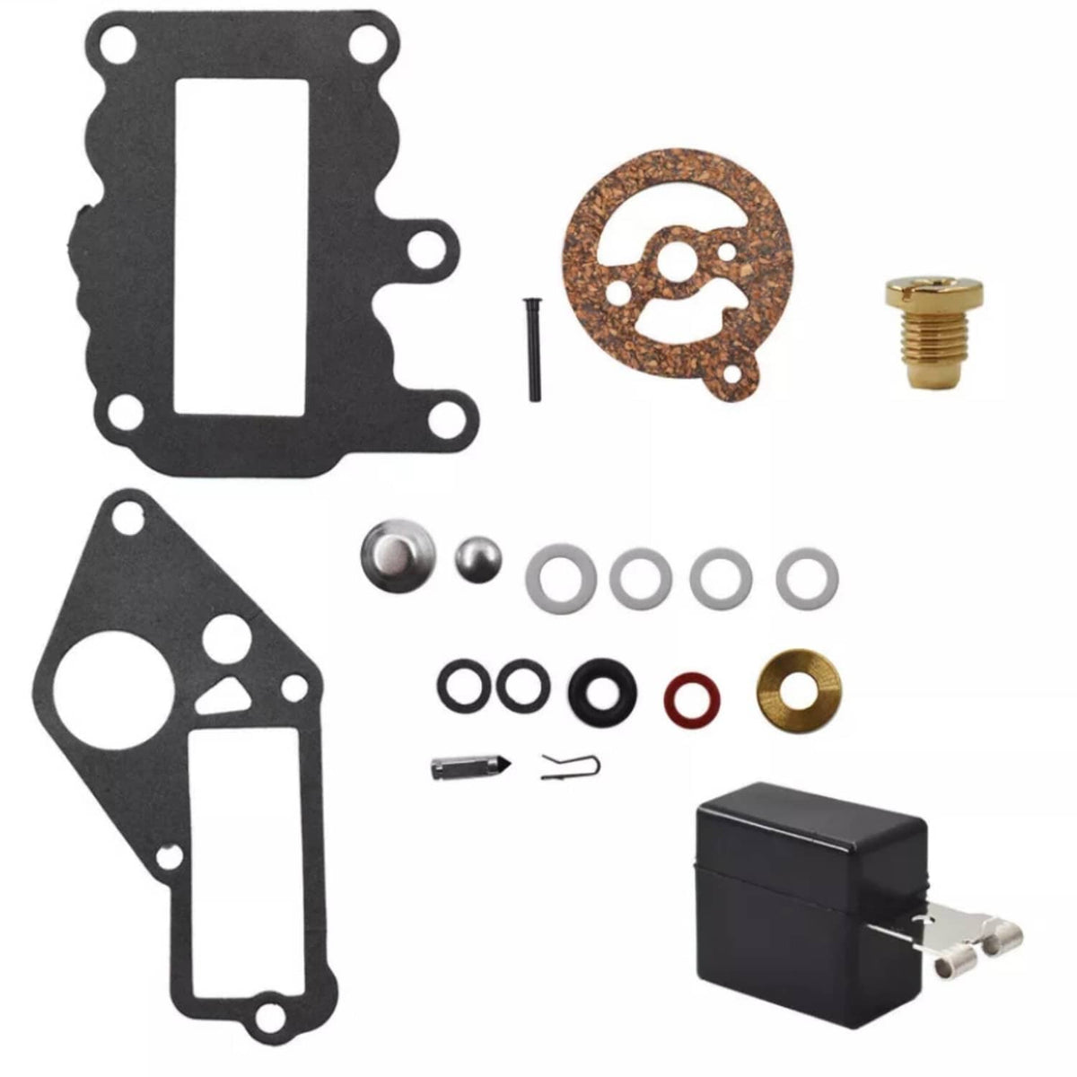 Solid Spare Carburetor Repair/Rebuild Kit for Johnson Evinrude Carb 382048 9.5 hp 1964-1973