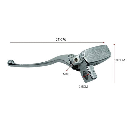 Solidspare 1" Left Motorcycle Handlebar Hydraulic Brake Master Cylinder lever Chrome(25MM)