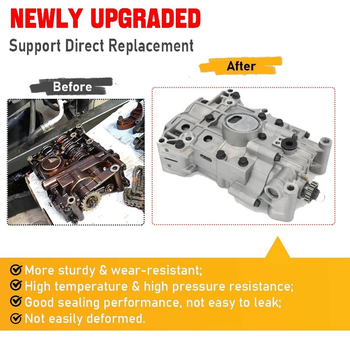 Solidspare Shaft Balance Oil Pump 19 Teeth For 2015-19 Hyundai Sonata Santa Fe Tucson 2.4L