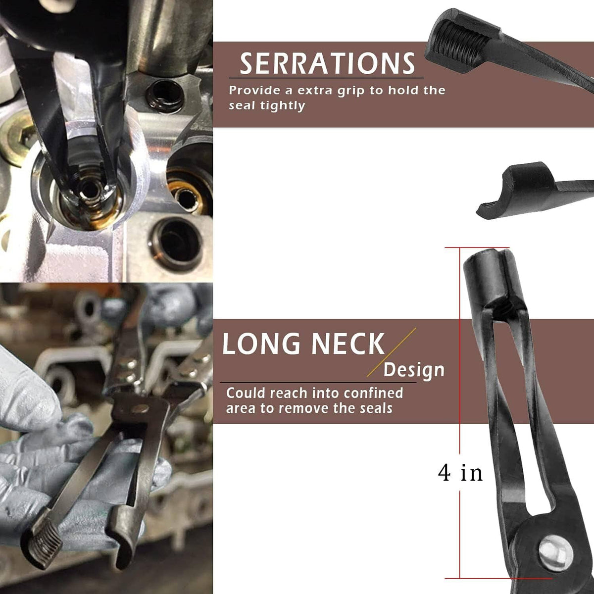 Solid Spare 36050 Valve Keeper Remover + 19700 Valve Holder + HW0107 Valve Stem Seal Pliers