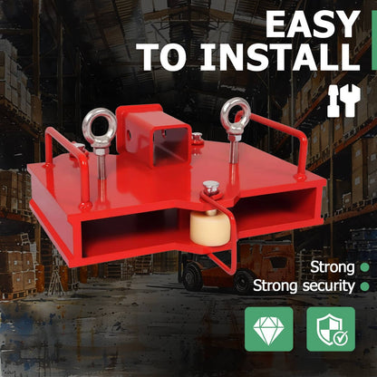 Solidspare Forklift Trailer Hitch Receiver 2'' Tow Hitch Attachments for Dual Pallet Fork