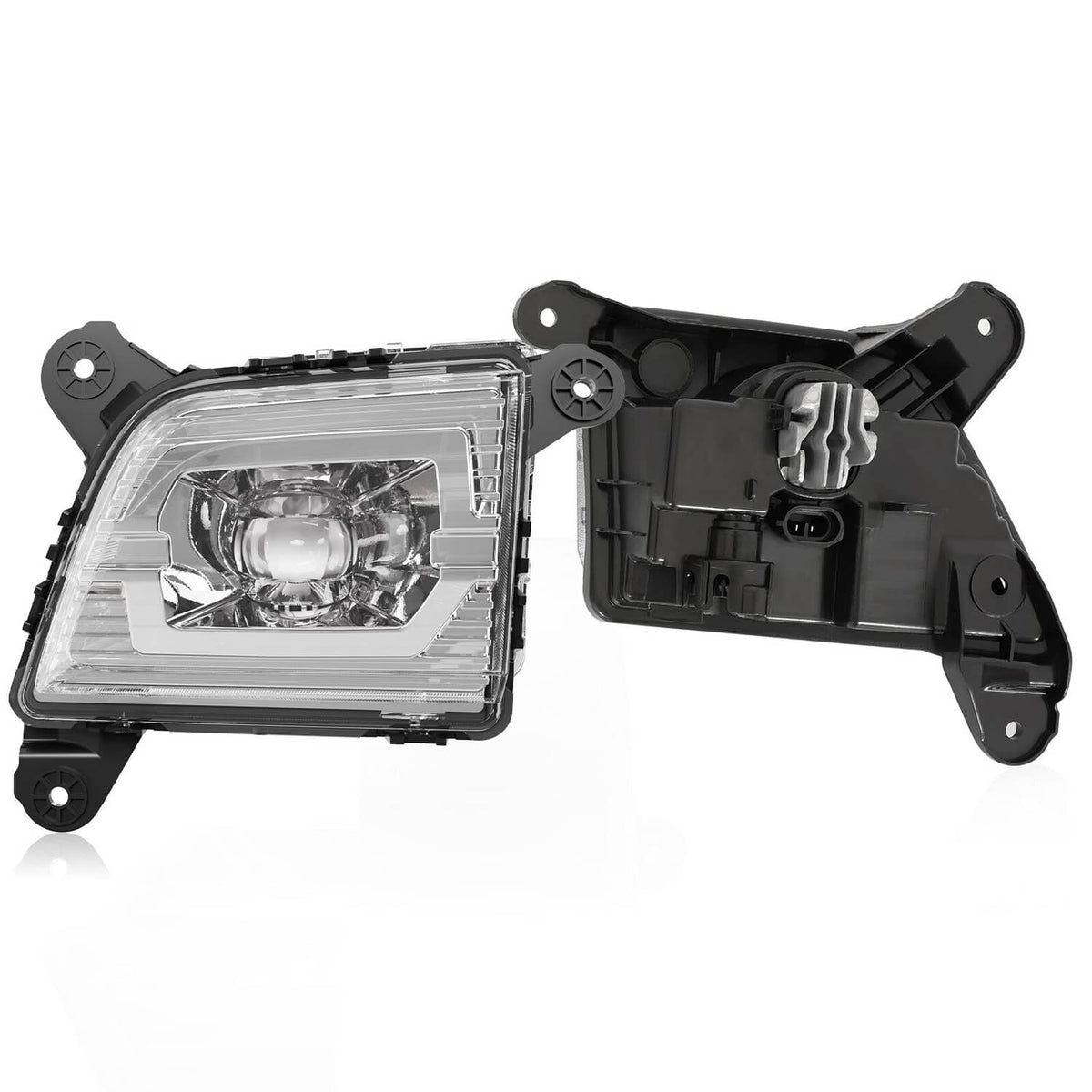 Solid Spare For 2019 2020 2021 2022 Chevy Silverado 1500 2500HD 3500HD LED Fog Lights Lamps