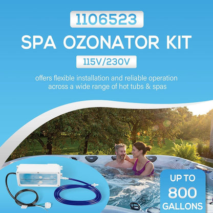 Solid Spare 1106523 EUV3 Spa Ozonator Kit w/ 4-Pin AMP for Hot Tubs & Spas Up to 800 Gallons