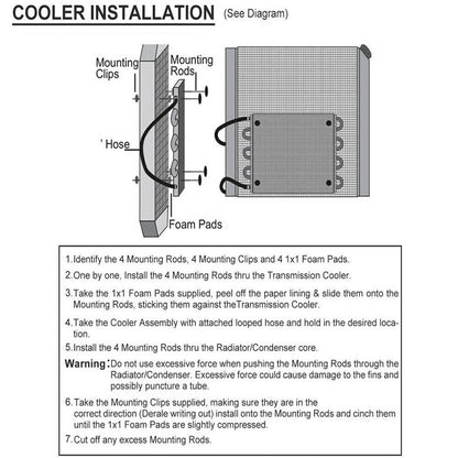 Solidspare 4 Row Remote Transmission Oil Cooler Auto-Manual Radiator Converter Universal
