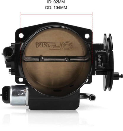 Solidspare 92MM LS Throttle Body with Position Sensors TPS IAC For LSX/LS1/ LS2/LS3/LS6/LS7