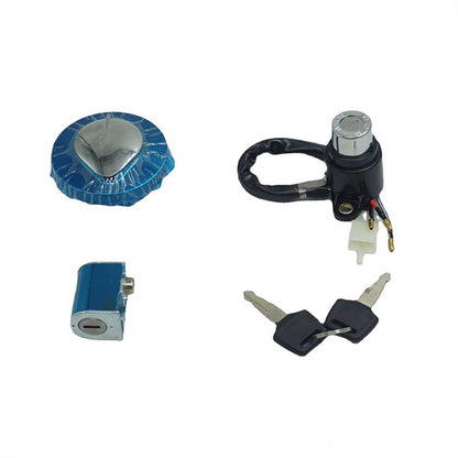 Solidspare Ignition Switch Fuel Gas Cap Seat Lock Set For Honda Magna 700/750 Rebel 250/450