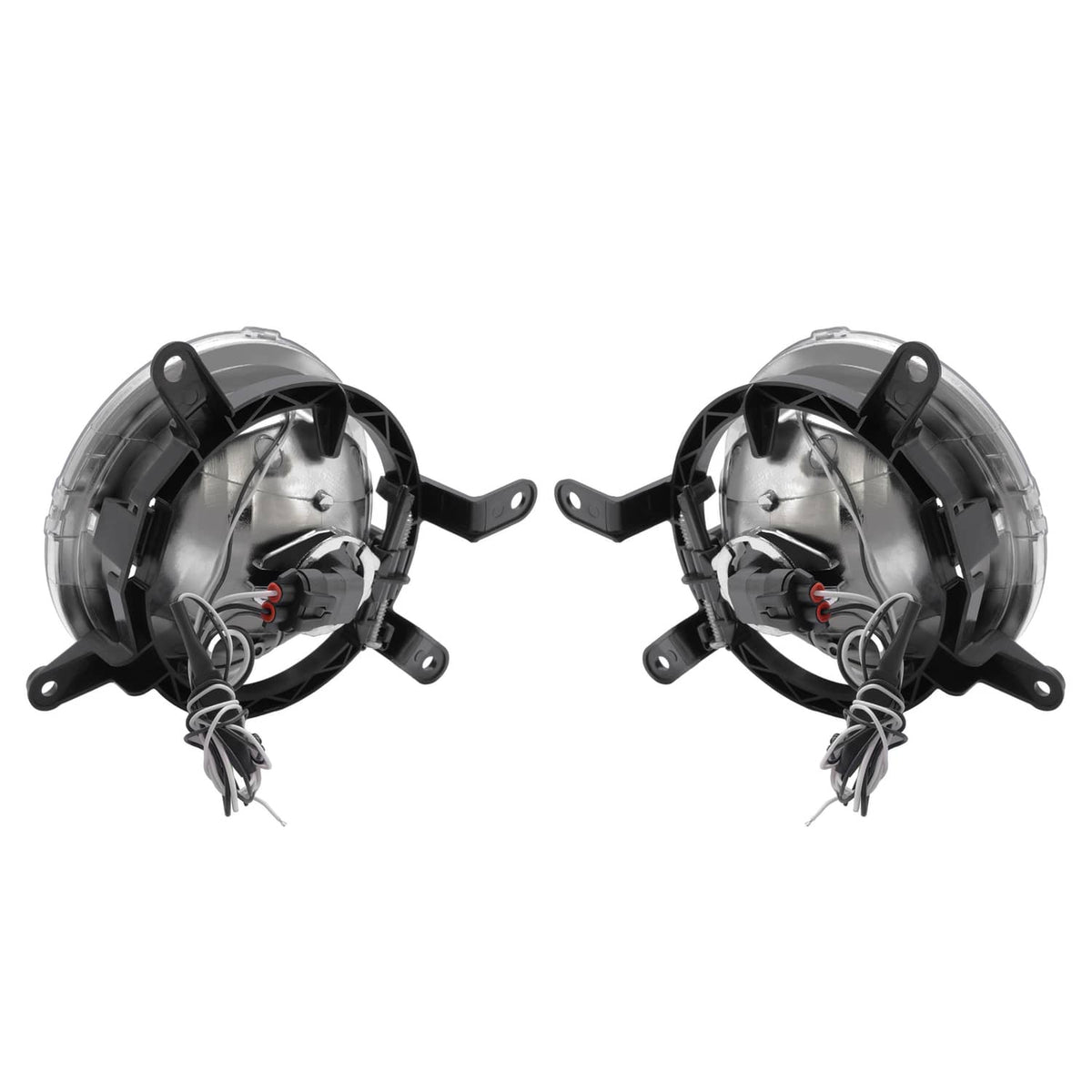 Solid Spare Fog Lights LED Halo Running Light Smoke Lens For Ford Mustang GT 2005-2009 RH&LH