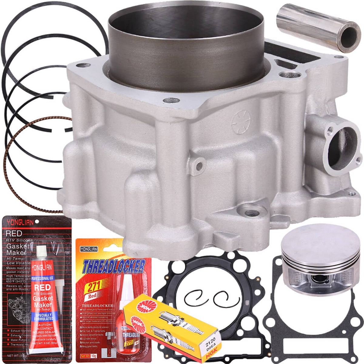 Solidspare 686cc Cylinder Piston Top End Kit for Yamaha Raptor Grizzly Rhino 660 2001-2008