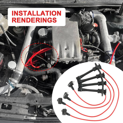 Solidspare JDMSPEED Spark Plug Wires Set for 93-97 Geo Prizm Toyota Celica Corolla 1.6L 1.8