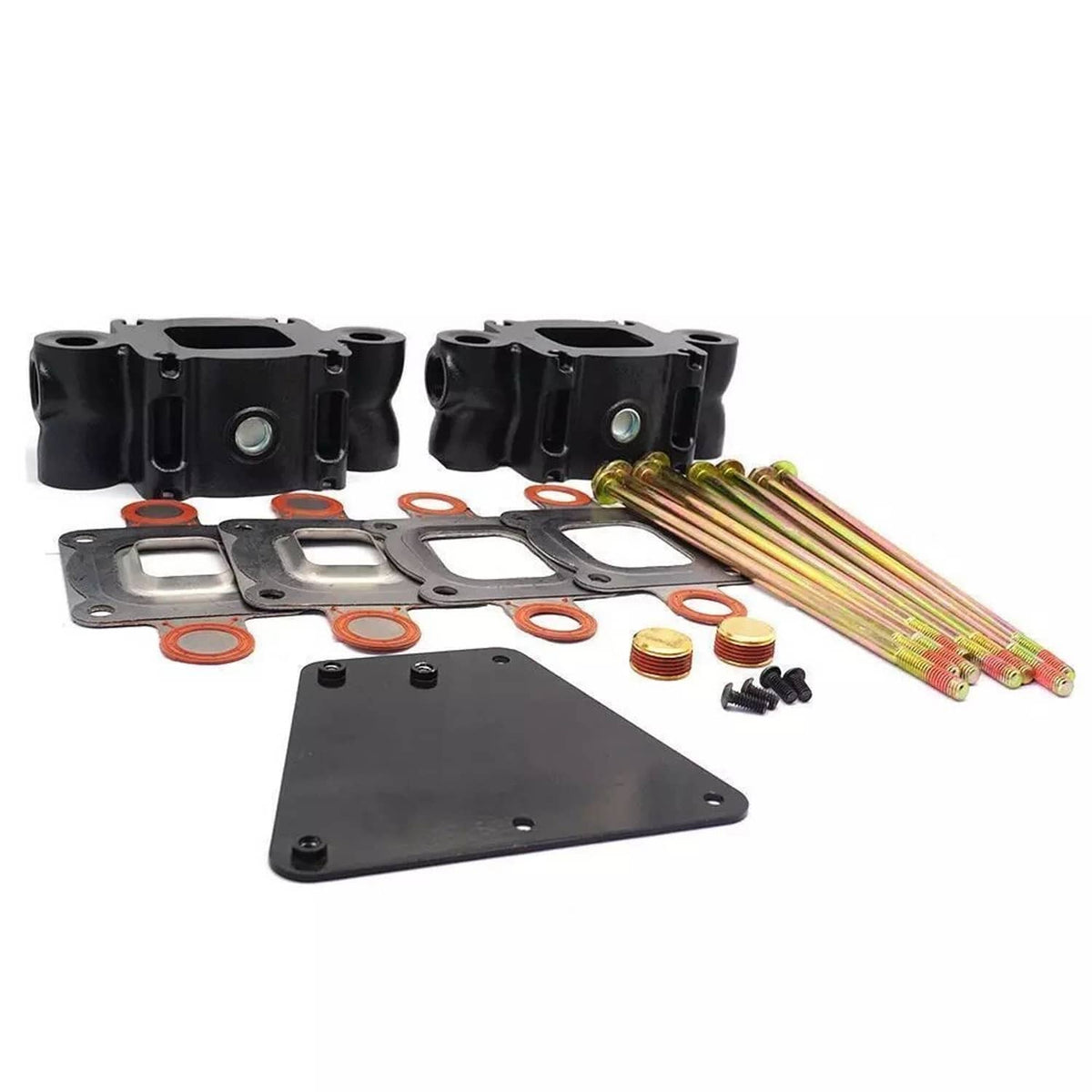 Solid Spare 3Inch Dry Joint Exhaust Closed Cooling Spacer Kit For Mercruiser V6 V8 864929A4