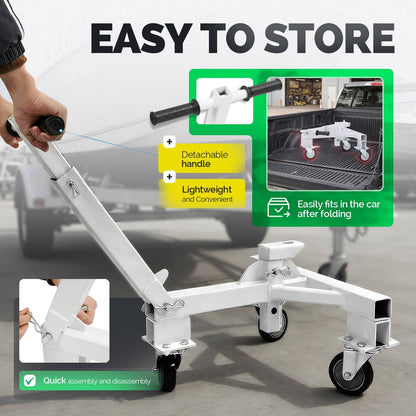 Solidspare 3-Wheel Trailer Dolly Up To 20000LBS Tongue Weight 3500 LBS For RV Boat Camper