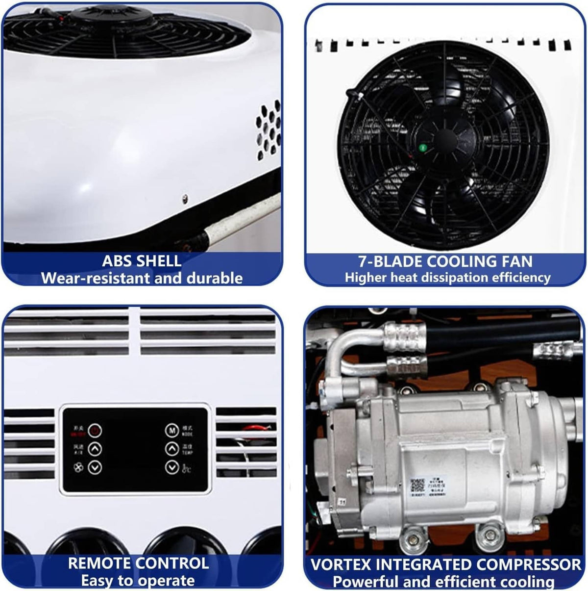 Solidspare 48V 11000 BTU RV Rooftop Air Conditioner A/C Unit Cooling For Trailer Motorhome