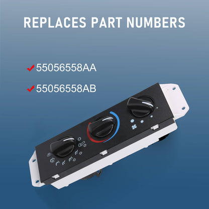 Solidspare For Jeep Wrangler AC 2005-2006 Heater Climate Control Unit 55056558AA 55056558AB