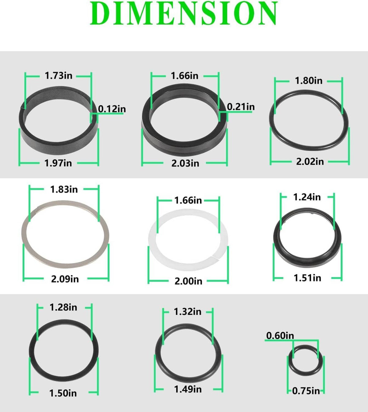 Solid Spare AE50113 Hydraulic Gate Cylinder Seal Kit for John Deere Cylinder AE40897 AE40898