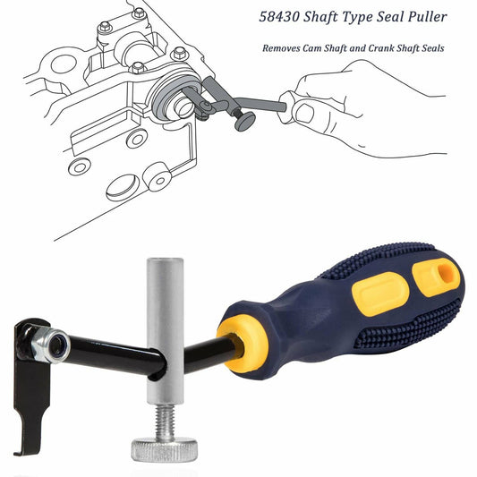 Solid Spare 58430 Shaft Type Seal Puller Removes Cam Shaft Crank Shaft Seals Automotive Tool