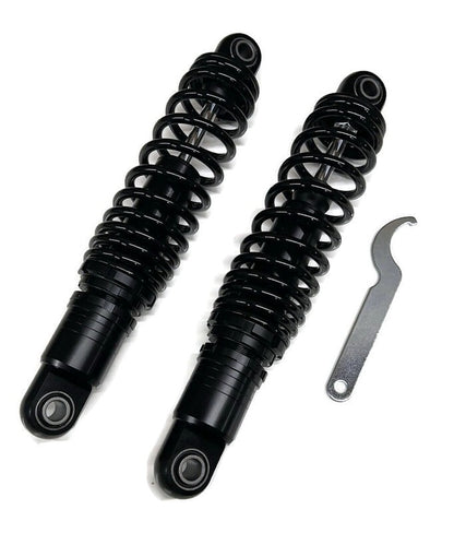 (2) Black 13" Rear Suspension Shocks for 2006-2023 Harley Davidson Street Glide