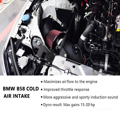 Solidspare 4" Cold Air Intake System Kit + Red Filter For BMW 2019+ M340i G20 G21 B58 3.0L