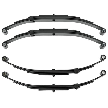 Solidspare Tandem Trailer Axle Suspension Kit U-bolt Hanger Kit 4 Leaf Springs Equalizer