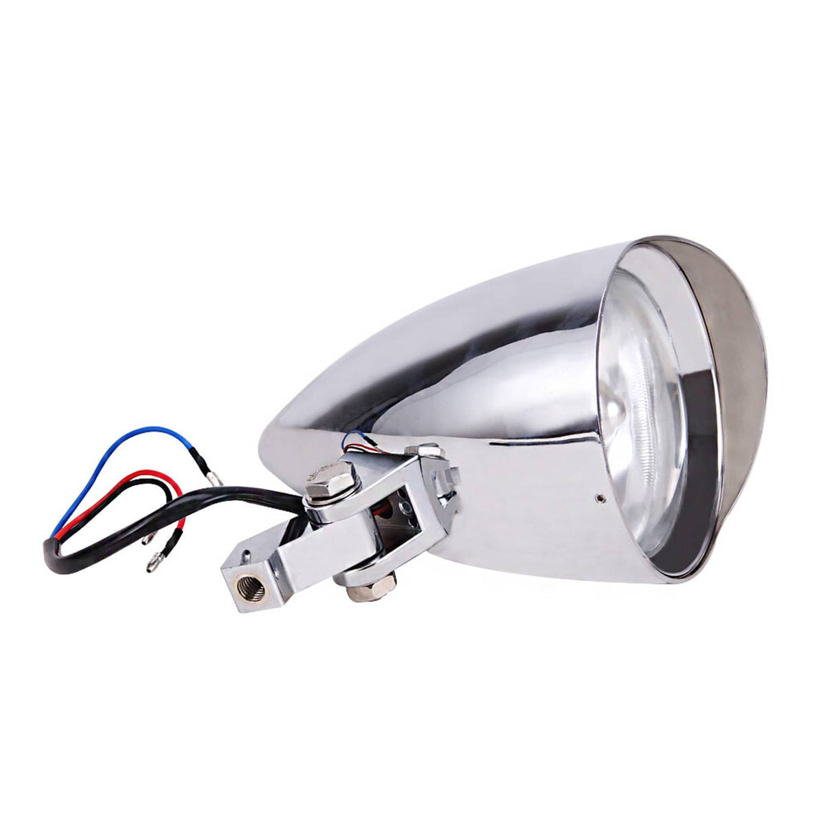 Solidspare 4.5" Motorcycle Bullet Tri-Bar Headlight For Harley Chopper Bobber Dyna Softail
