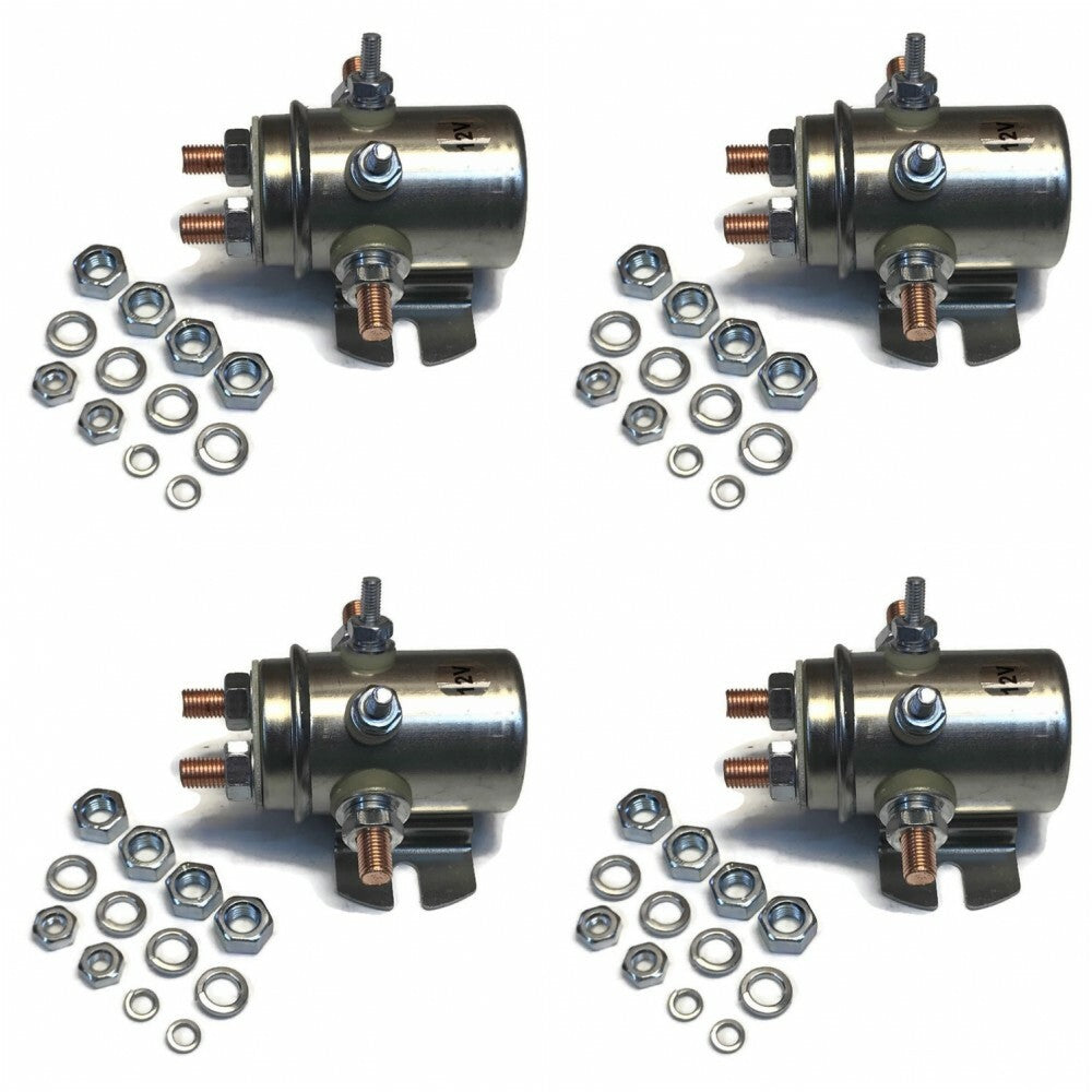 (4) 12V Winch Motor Industrial Switch Relay Solenoid  Continuous Duty 6 Terminal