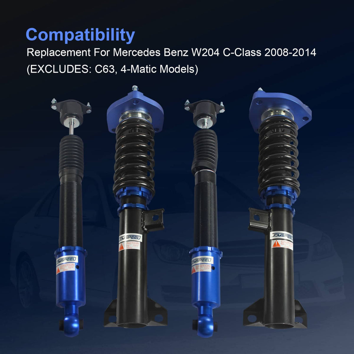Solidspare Coilovers Struts Shocks For 2008-2014 Mercedes-Benz C-Class W204 C200 C250 C350