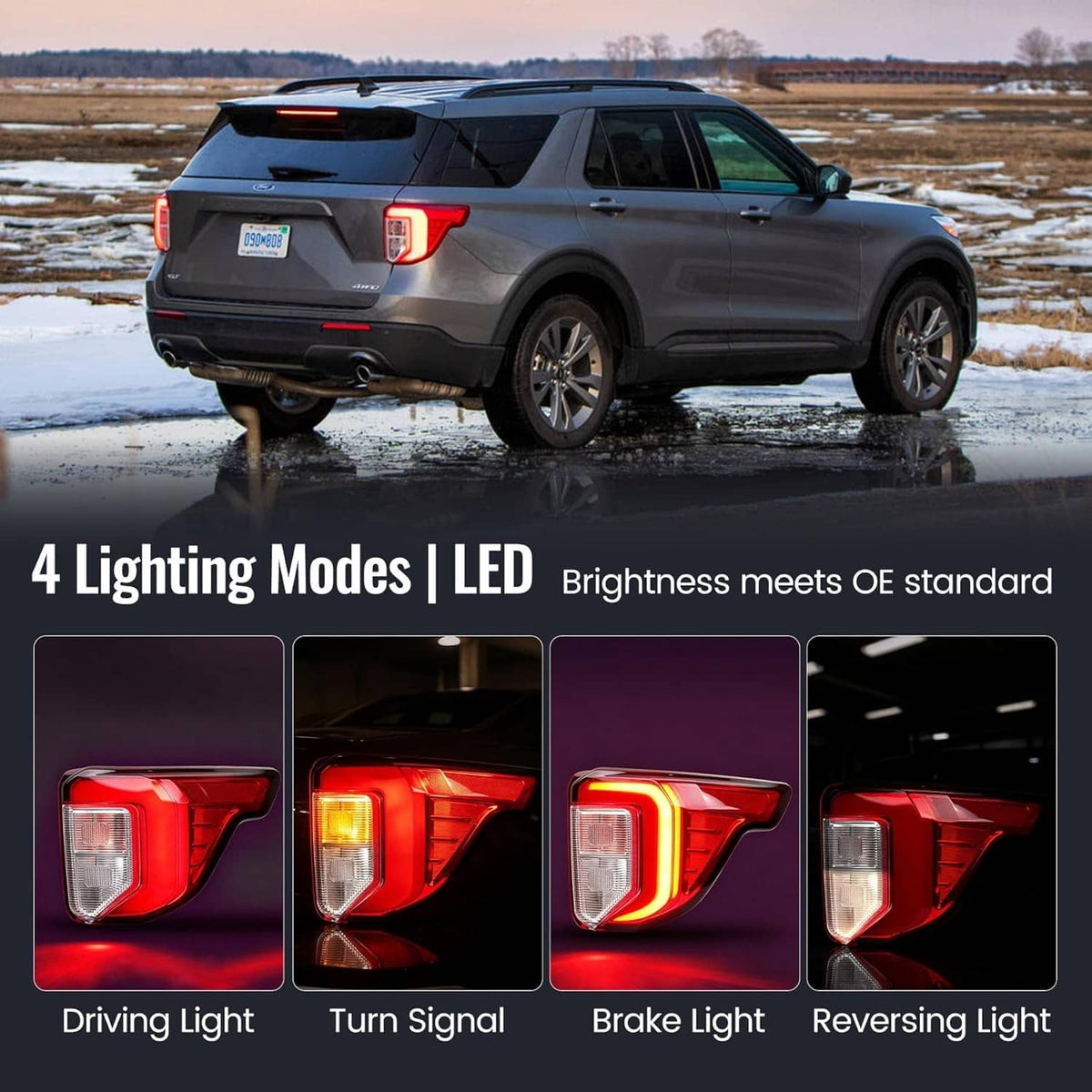 Solidspare Right Side LED Tail Light For Ford Explorer 2020-2022 Rear Lamp LB5Z13404F