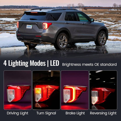 Solidspare Right Side LED Tail Light For Ford Explorer 2020-2022 Rear Lamp LB5Z13404F