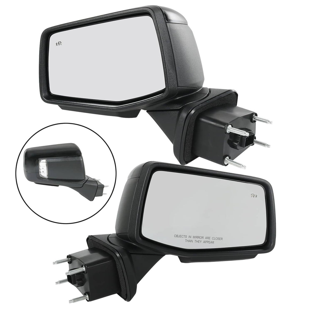 Solidspare Pair Mirror For 2019-2024 Chevy Silverado 1500 W/ Power Glass Heated Temp Sensor