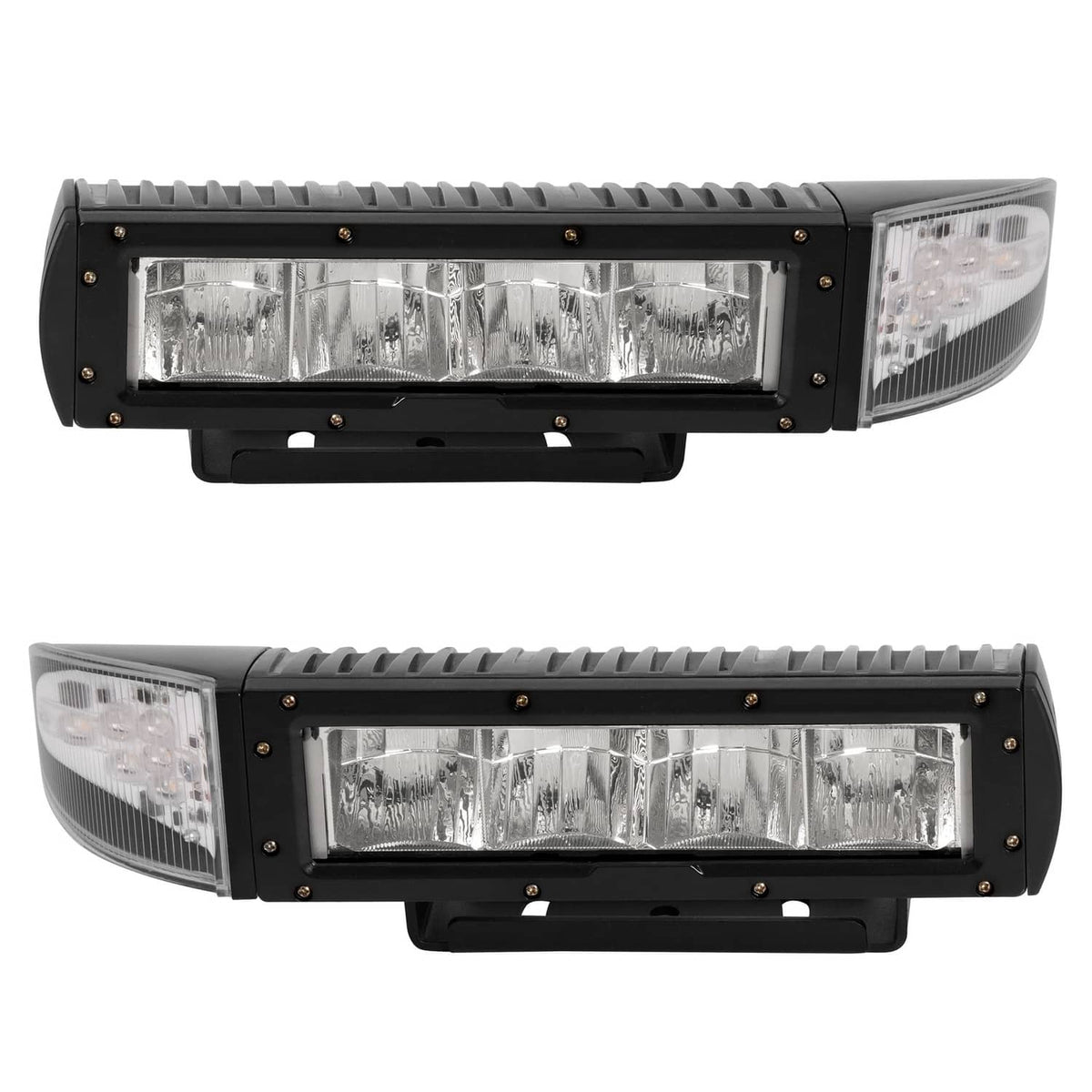 Solidspare 2PCS Headlight Heated LED Plow Lights Universal Replace For 1312100