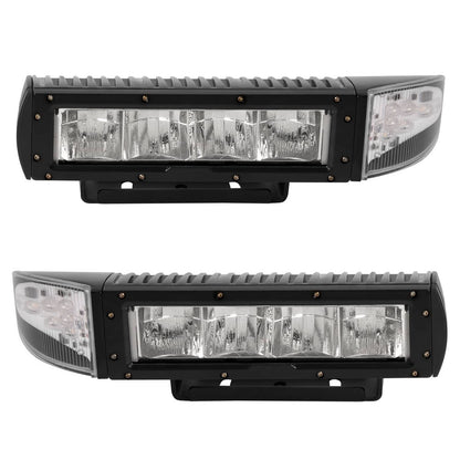 Solidspare 2PCS Headlight Heated LED Plow Lights Universal Replace For 1312100