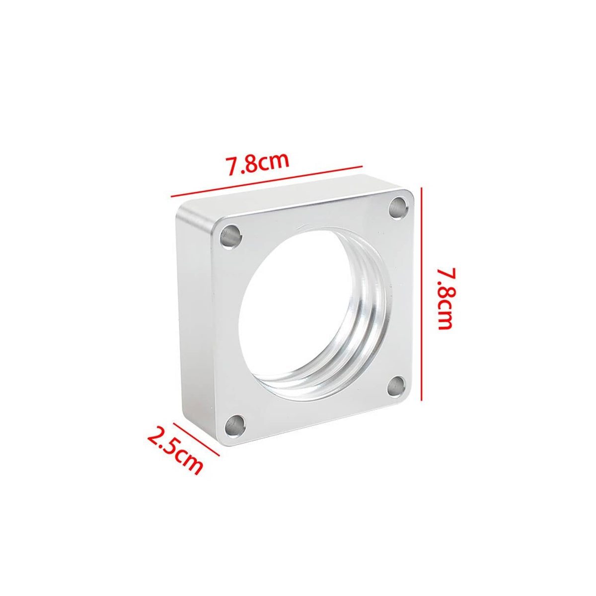 Solidspare New 4-Bolt Throttle Body Spacer for 1987-2006 Jeep XJ YJ TJ WJ 4.0L 2.5L Silver