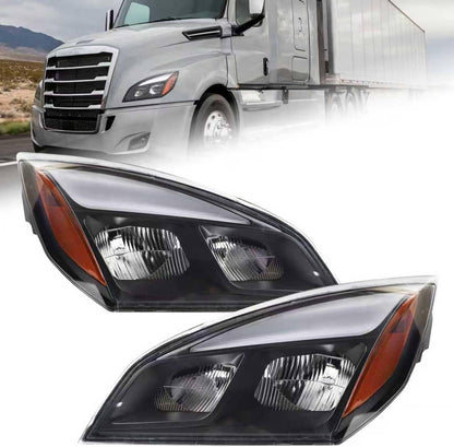Solidspare Left & Right Full LED Headlights Headlamps For 2018-2022 Freightliner Cascadia