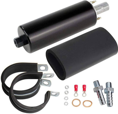 Solidspare Universal 12V High Flow & Pressure External Inline 255LPH Fuel Pump GSL392 Set