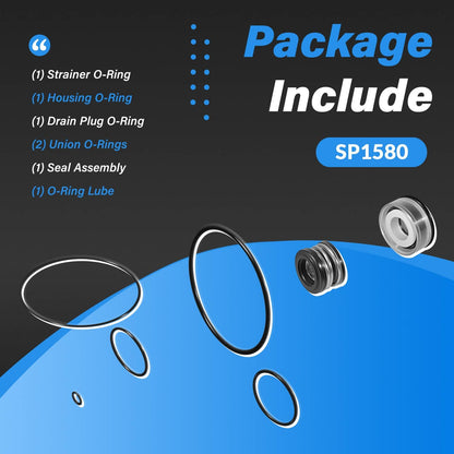 Solidspare Replace for Hayward SP1580 Pump Seal Kit Fit for Hayward Power-Flo LX, SP1580