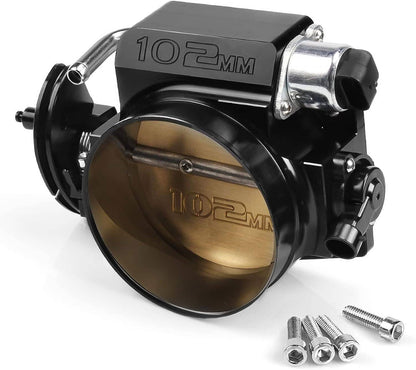 Solidspare Black 102MM Throttle Body with Position Sensors TPS IAC+Throttle Gas Cable Kits
