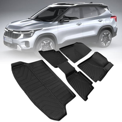 Solidspare Front and Rear Floor Mats & Trunk Cargo Liner for Kia Seltos 2021-2025 Full Set