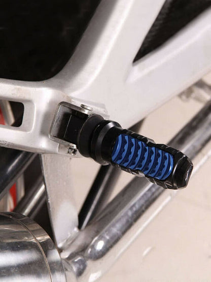 Solidspare Motorcycle Rear Passenger Foot Pegs Pedals Footrest bicycle Moped Scooter (RED)