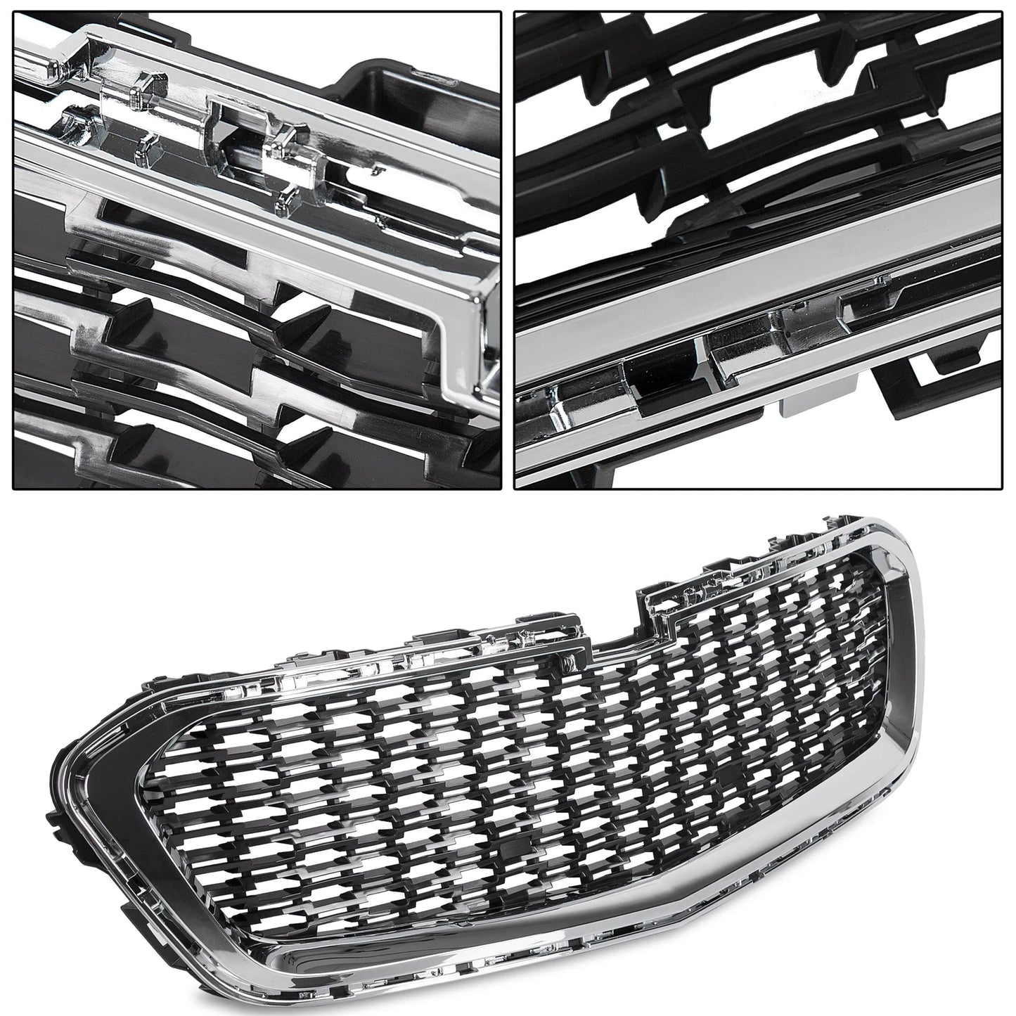 Fit 2014 2016 Chevrolet Malibu 14-16 Front Bumper Center Grill Chrome Grille