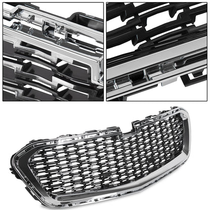 Fit 2014 2016 Chevrolet Malibu 14-16 Front Bumper Center Grill Chrome Grille
