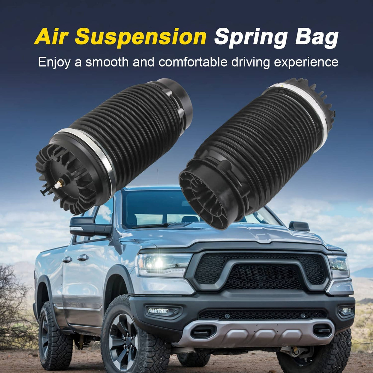 Solidspare Pair for Dodge RAM 1500 Rear Left+Right Air Suspension Spring Bags 2013-2020 NEW