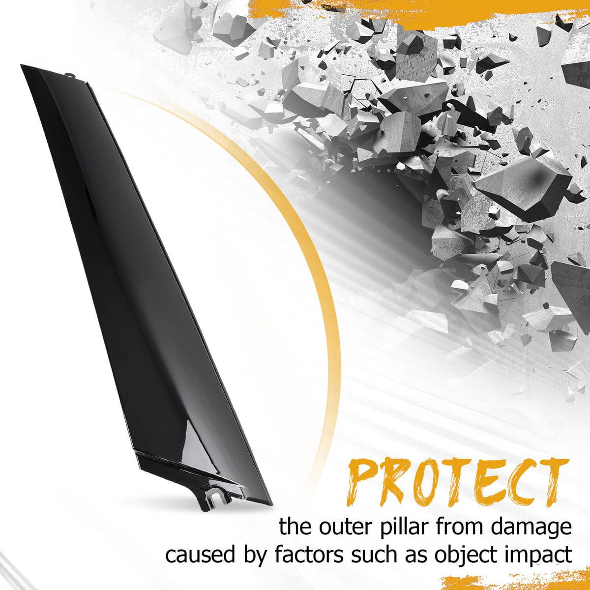 Solid Spare Right Side Windshield Trim Pillar Molding For Infiniti QX56 QX80 Nissan Armada