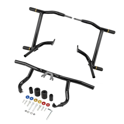 Solidspare Steel Front & Rear Guard Steel Crash Bar For Harley Touring Road King Glide 14+