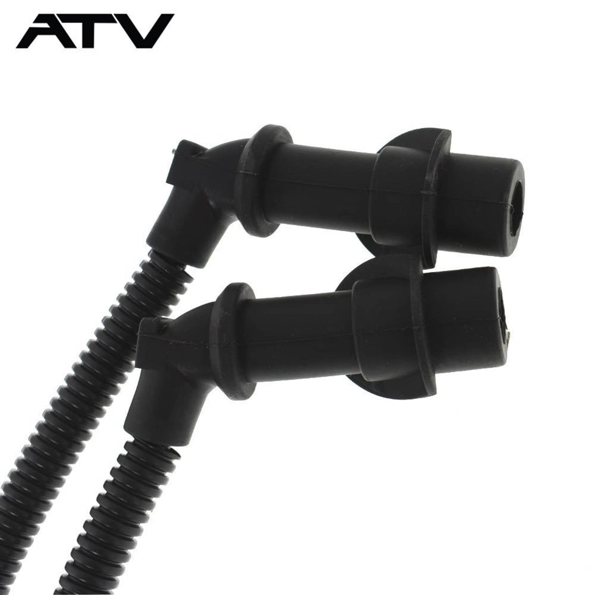 Solidspare ATV 2×Ignition Coil Spark Plug Caps & Wires For Polaris Ranger 700 RZR