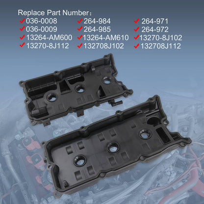 Solidspare Engine Valve Covers  Left & Right for 2003-06 Nissan 350Z /03-06 G35 V6 3.5L NEW