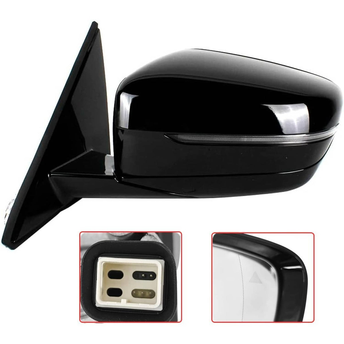 Solidspare Left Driver Side Mirror With Blind Spot Black For 2019-2023 BMW 320i 330i 330e