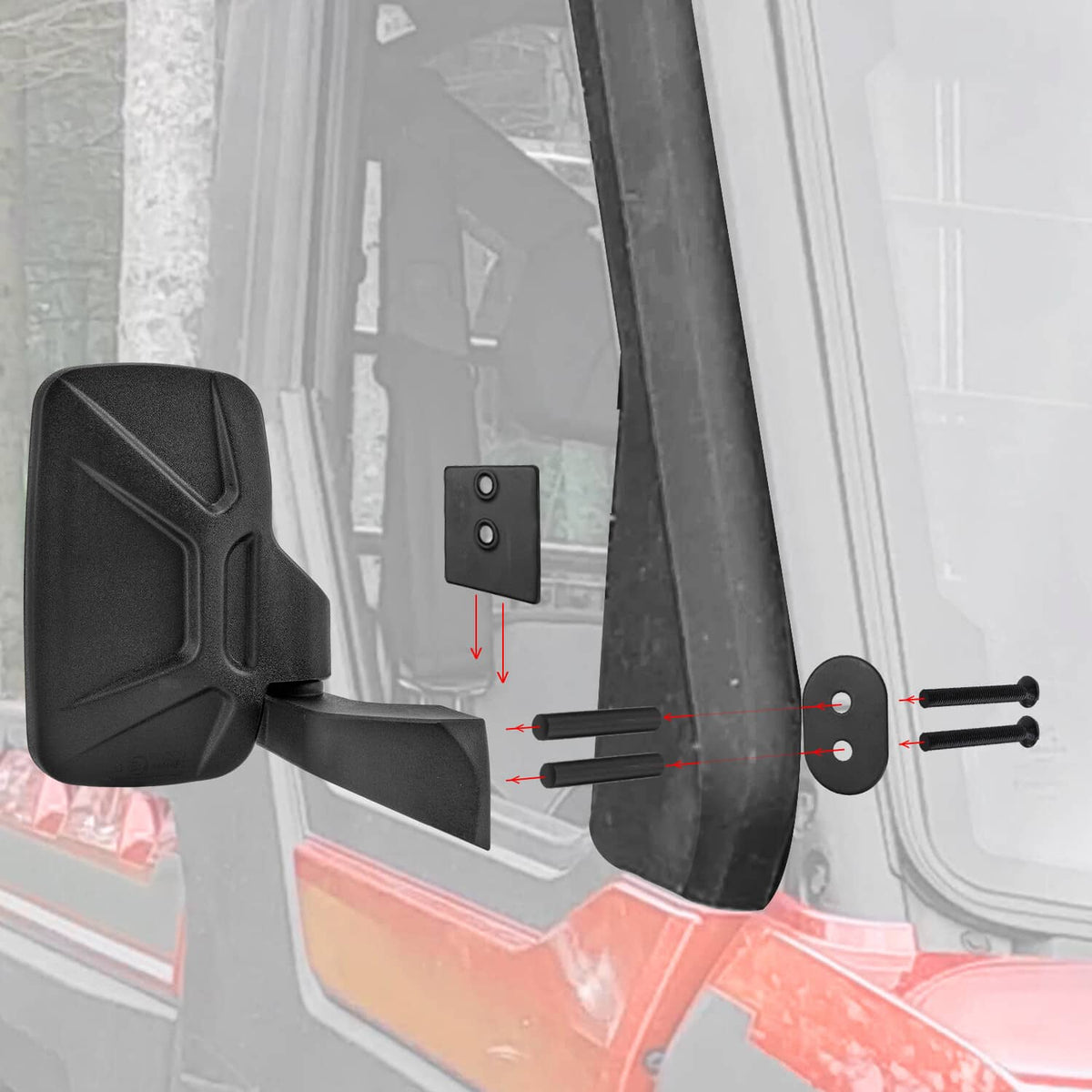 Solidspare For Polaris Ranger 1000/XP1000/Crew/Northstar Pro XD Door Mounted Side Mirrors