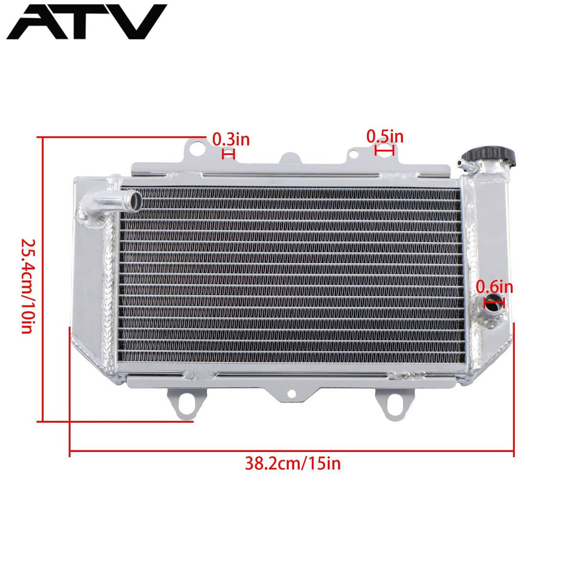Solidspare 2-Row All Aluminum Cooing Radiator For Yamaha YFZ450 2004 2005 2006 2007 2008